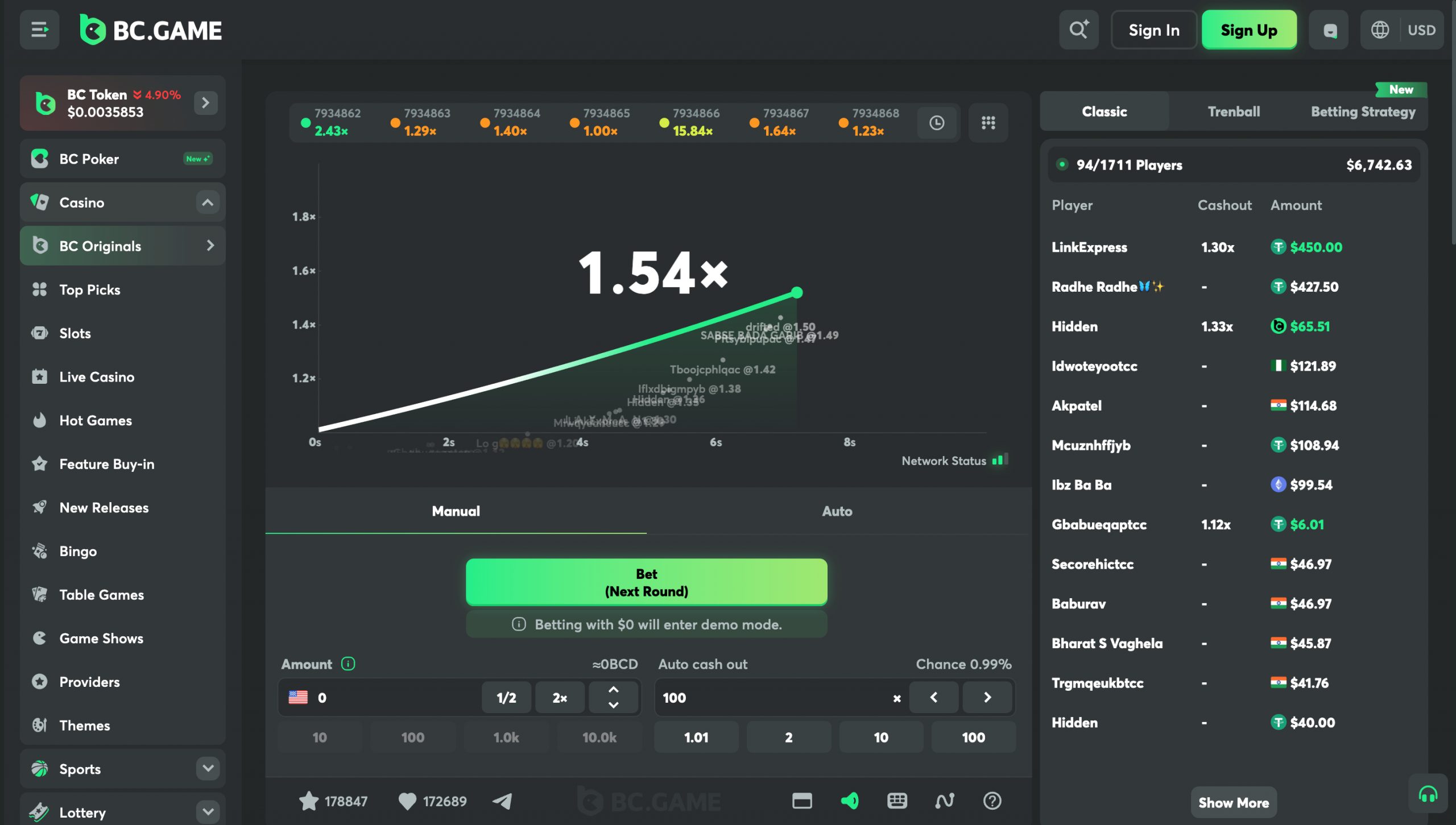 BC.Game Casino Screenshot