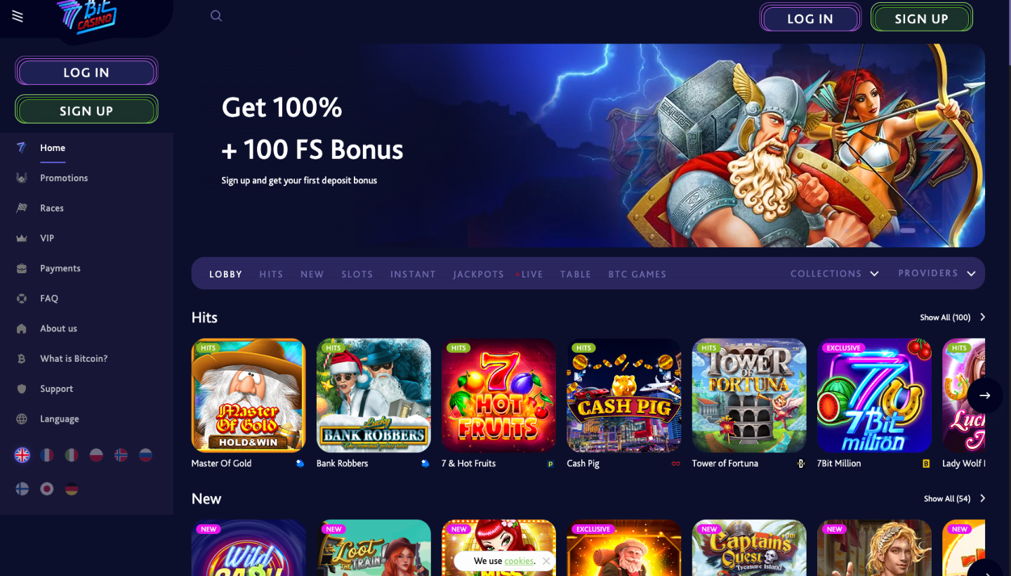 7Bit Casino Screenshot
