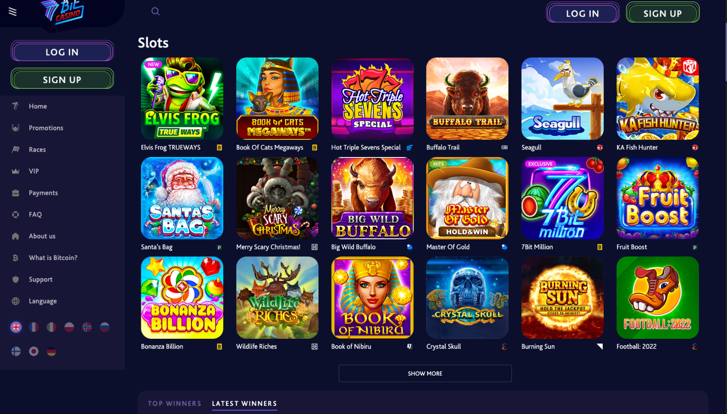 7Bit Casino Screenshot