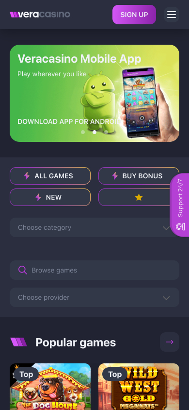 Vera Casino Screenshot