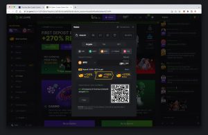 BC.Game Deposit crypto casino window