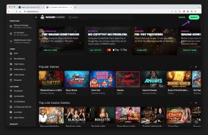 Wagmi Casino Home page