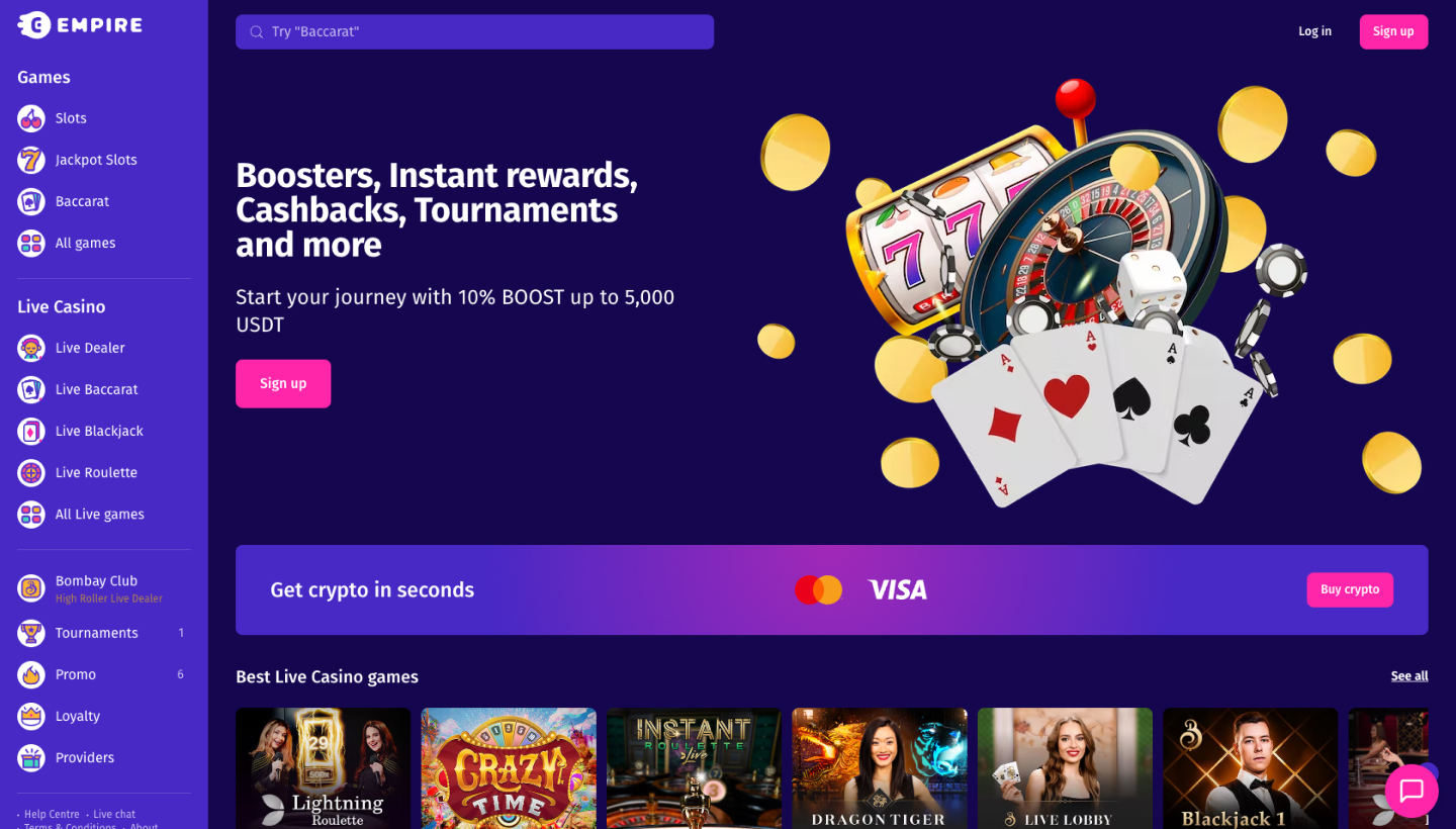 Empire.io Casino Screenshot