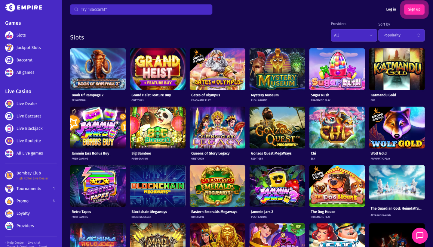 Empire.io Casino Screenshot