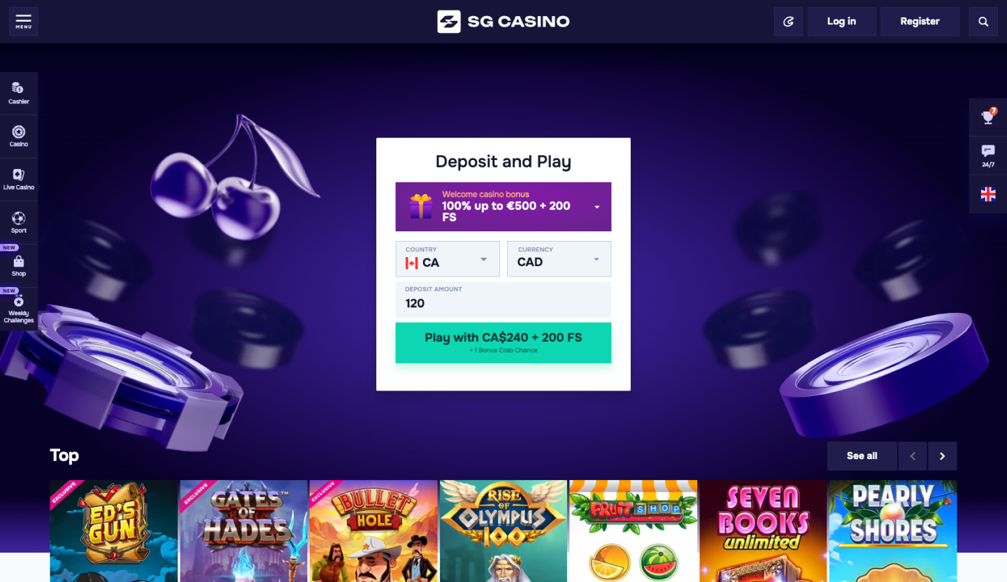 SG Casino Screenshot