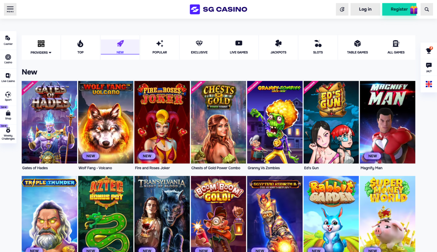 SG Casino Screenshot