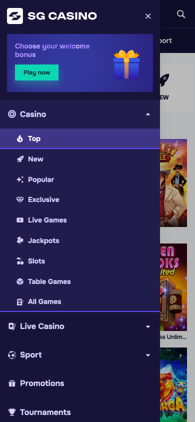 SG Casino Screenshot