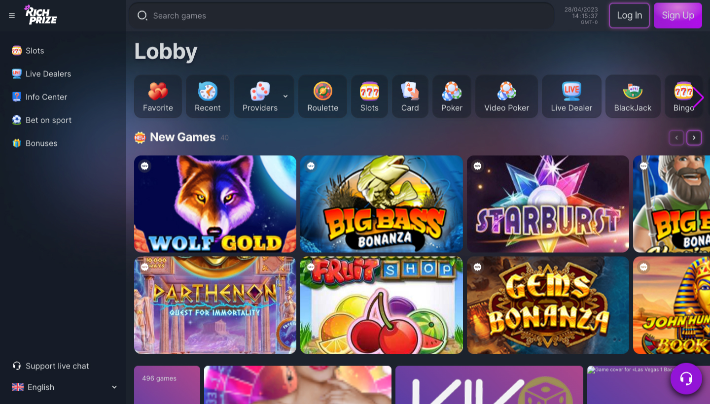 Rich Prize Casino Screenshot