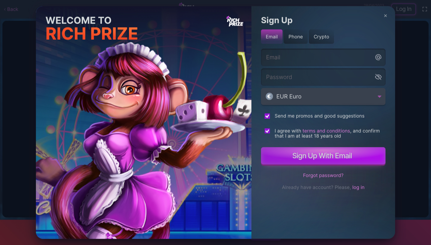 Rich Prize Casino Screenshot