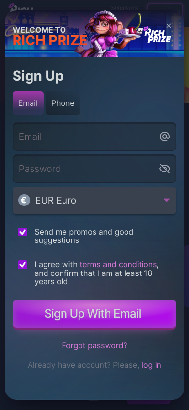 Rich Prize Casino Screenshot
