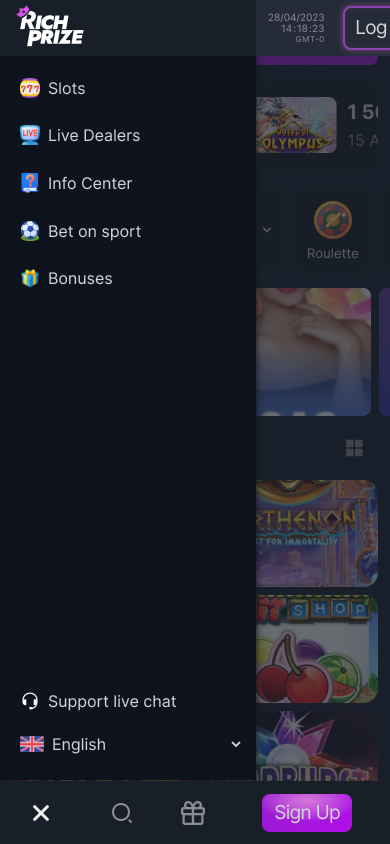 Rich Prize Casino Screenshot