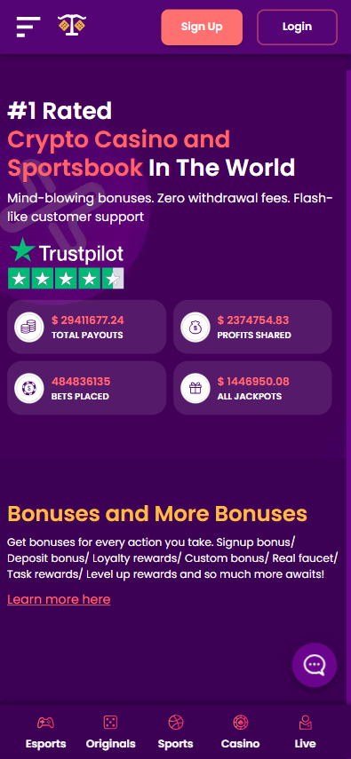 TrustDice Casino Screenshot