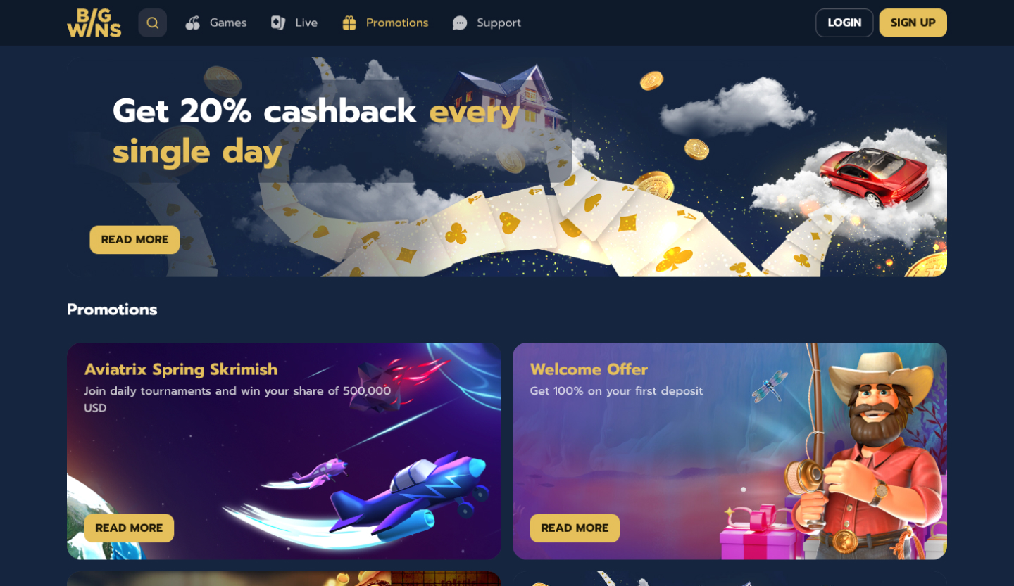 BigWins Casino Screenshot
