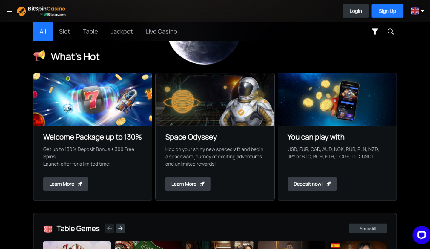 BitSpin Casino Screenshot