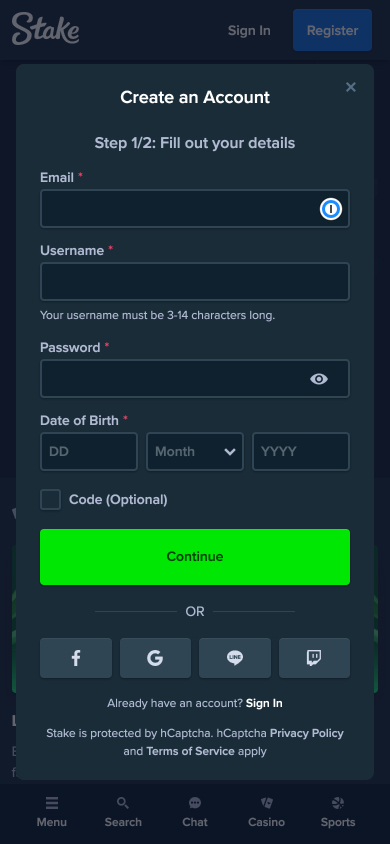 Stake Casino Screenshot