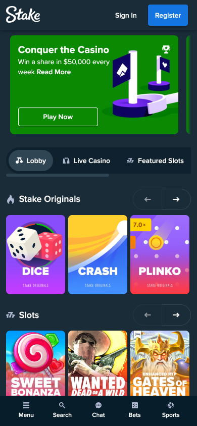 Stake Casino Screenshot