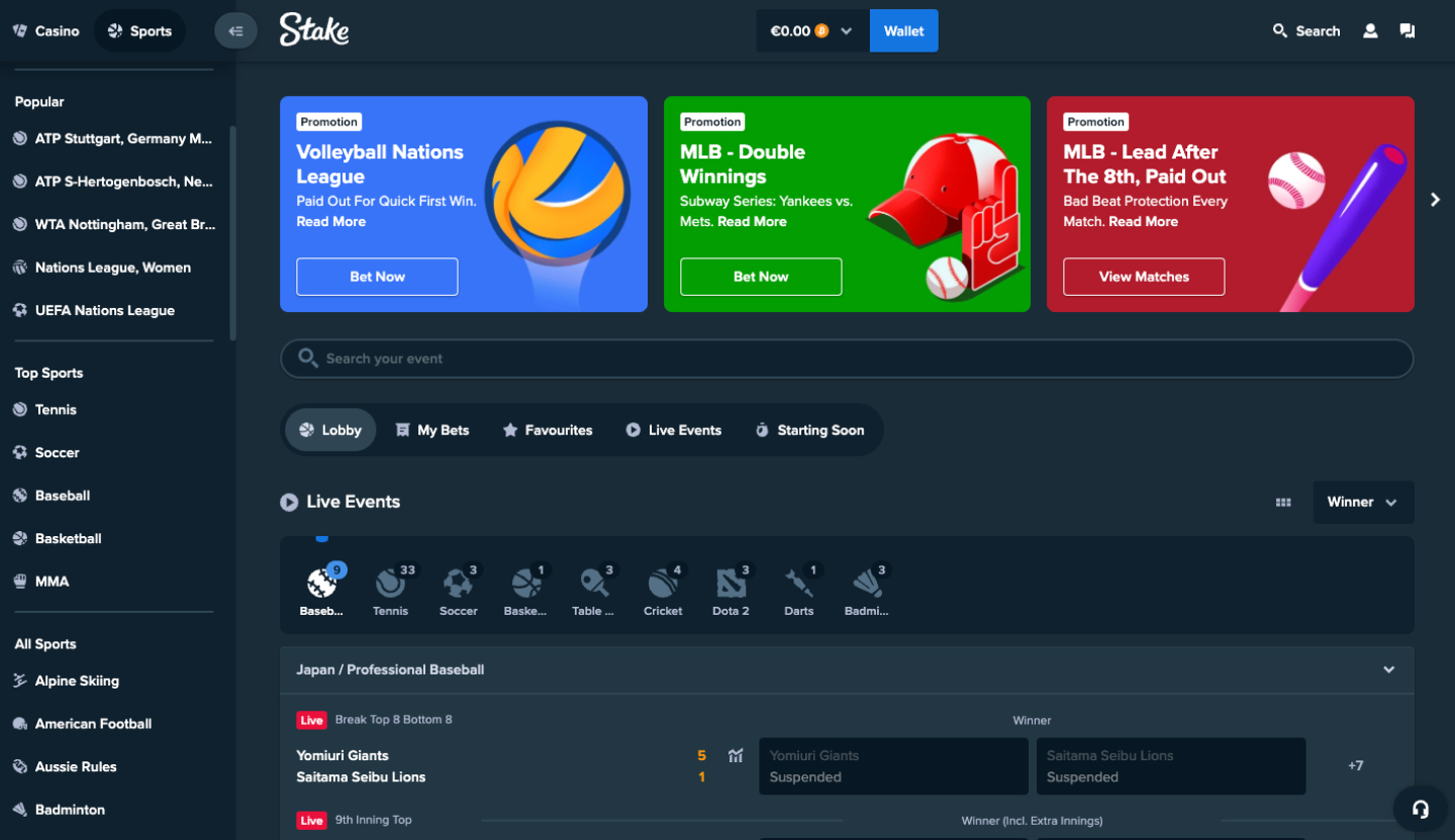 Stake Casino Screenshot