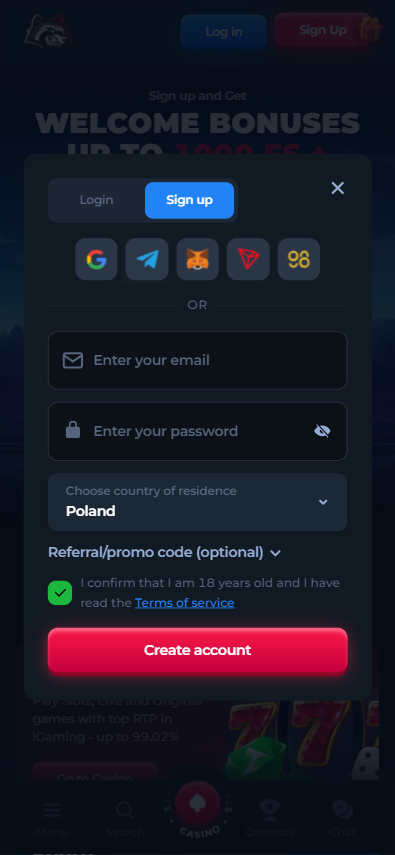 BetFury Casino Screenshot
