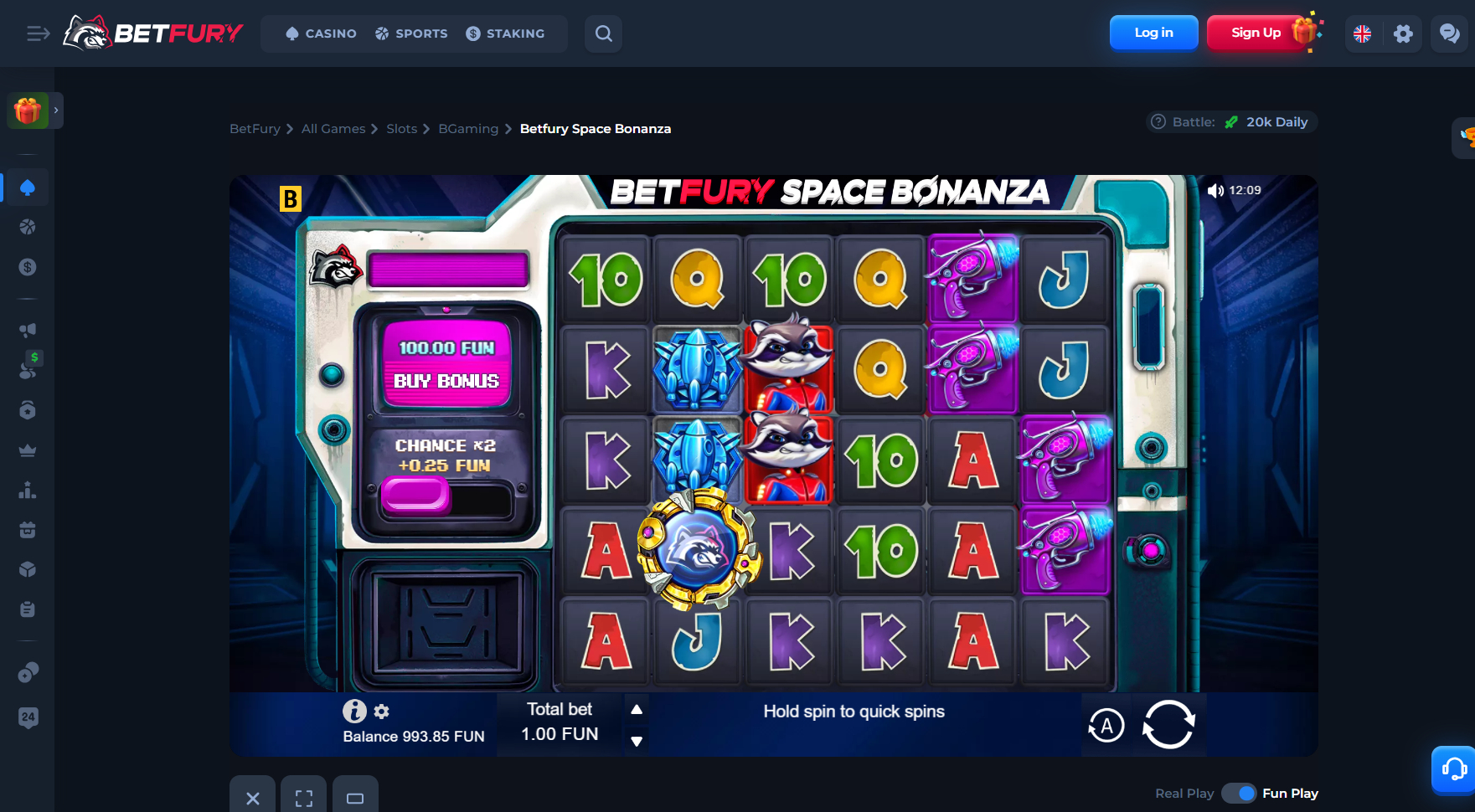 BetFury Casino Screenshot