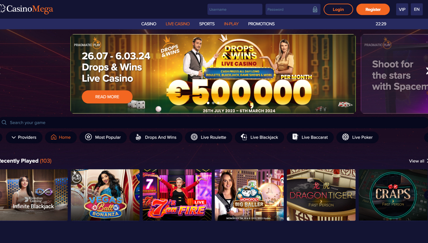 CasinoMega Screenshot