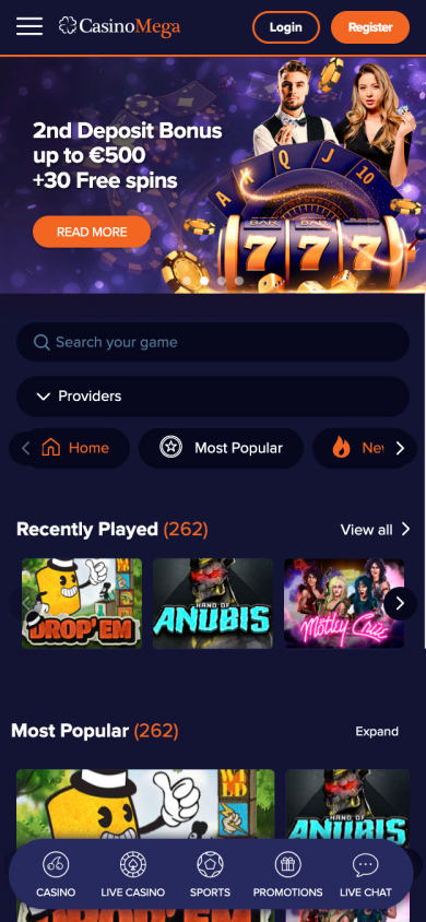 CasinoMega Screenshot