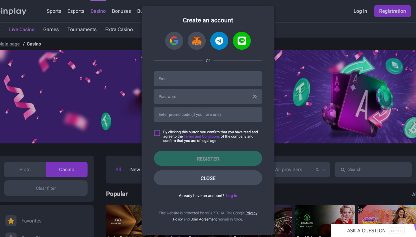 Coinplay Casino Screenshot