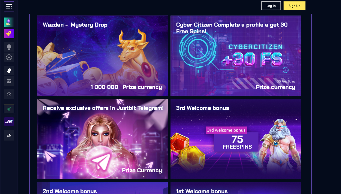 Justbit Casino Screenshot