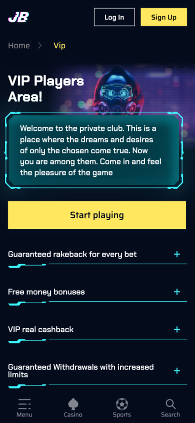 Justbit Casino Screenshot