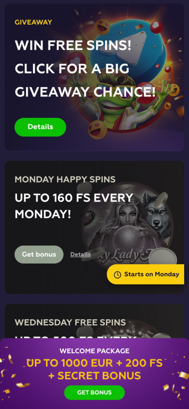 Playfina Casino Screenshot