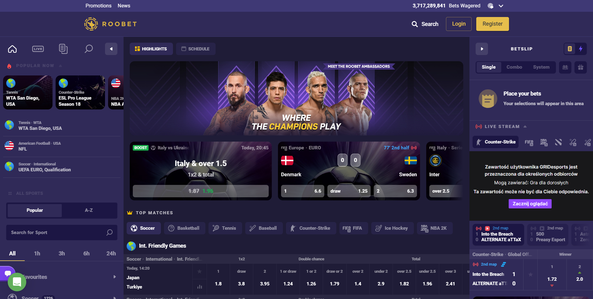 Roobet Casino Screenshot