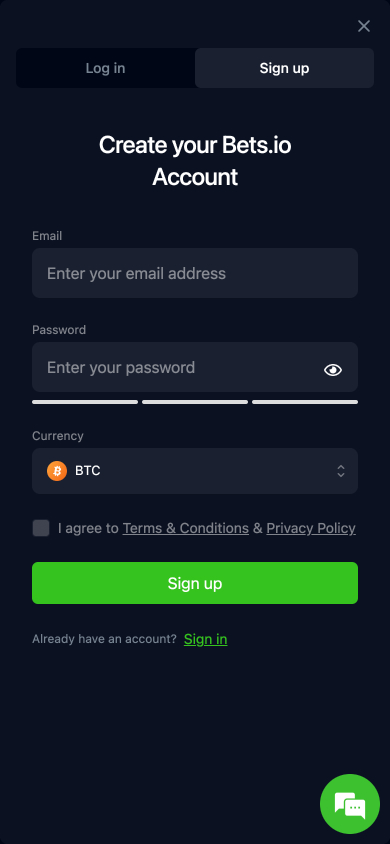 Bets.io Casino Screenshot
