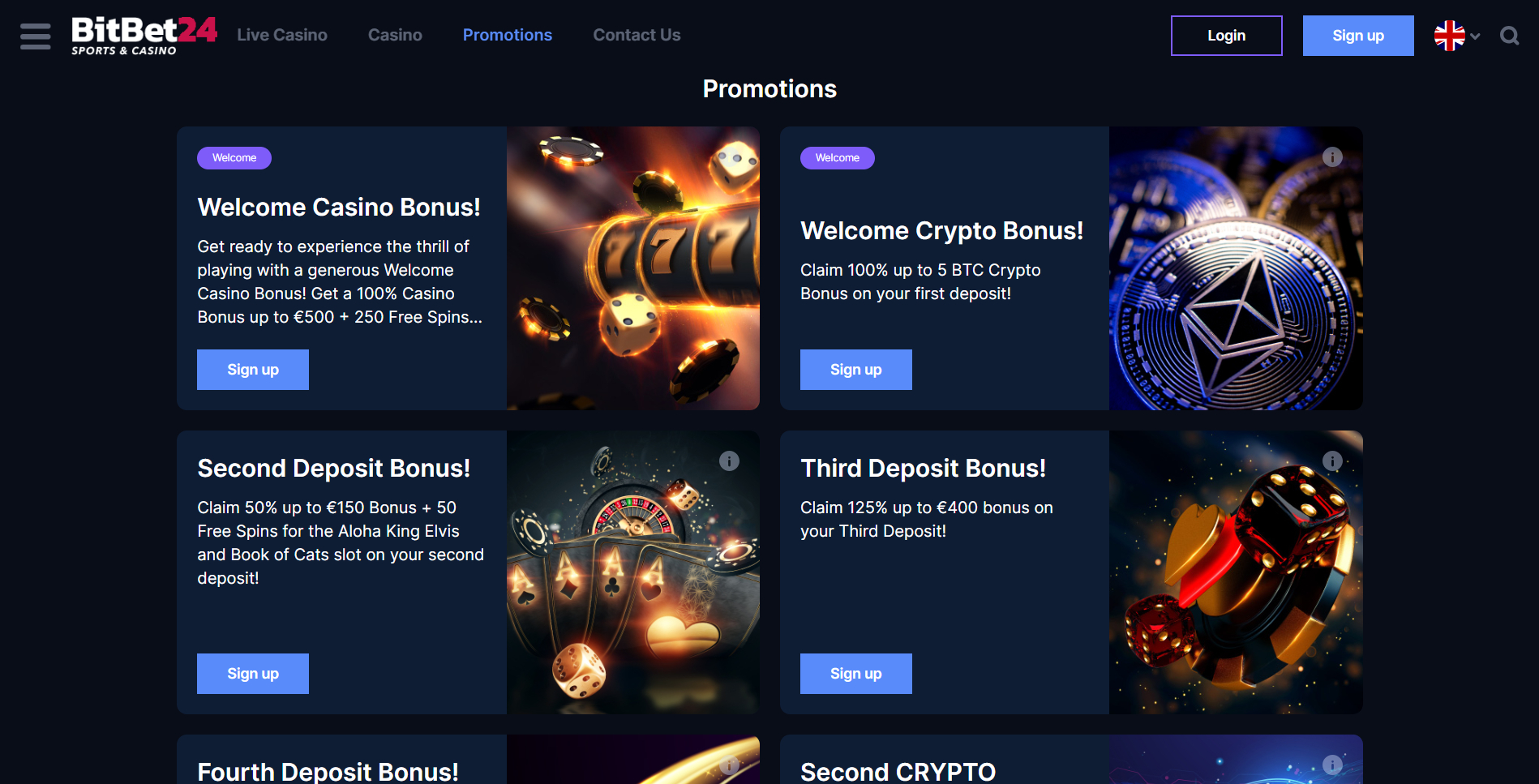 BitBet24 Casino Screenshot