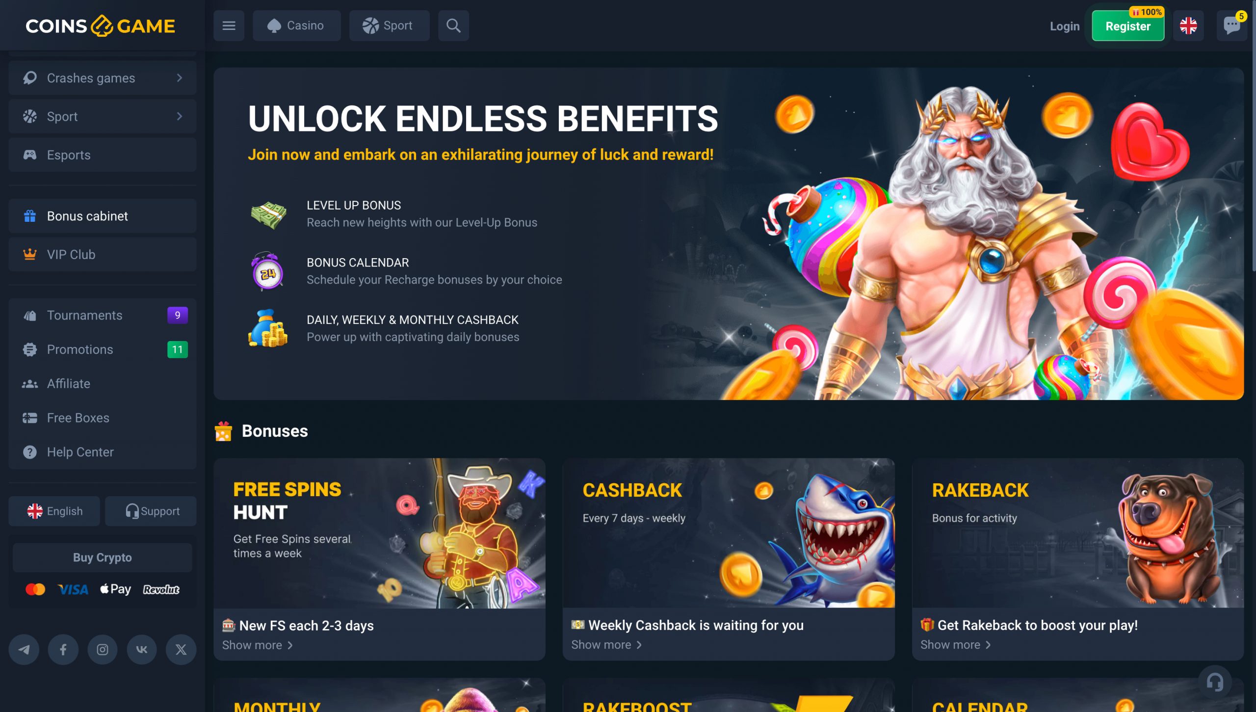 Coins.Game Casino Screenshot