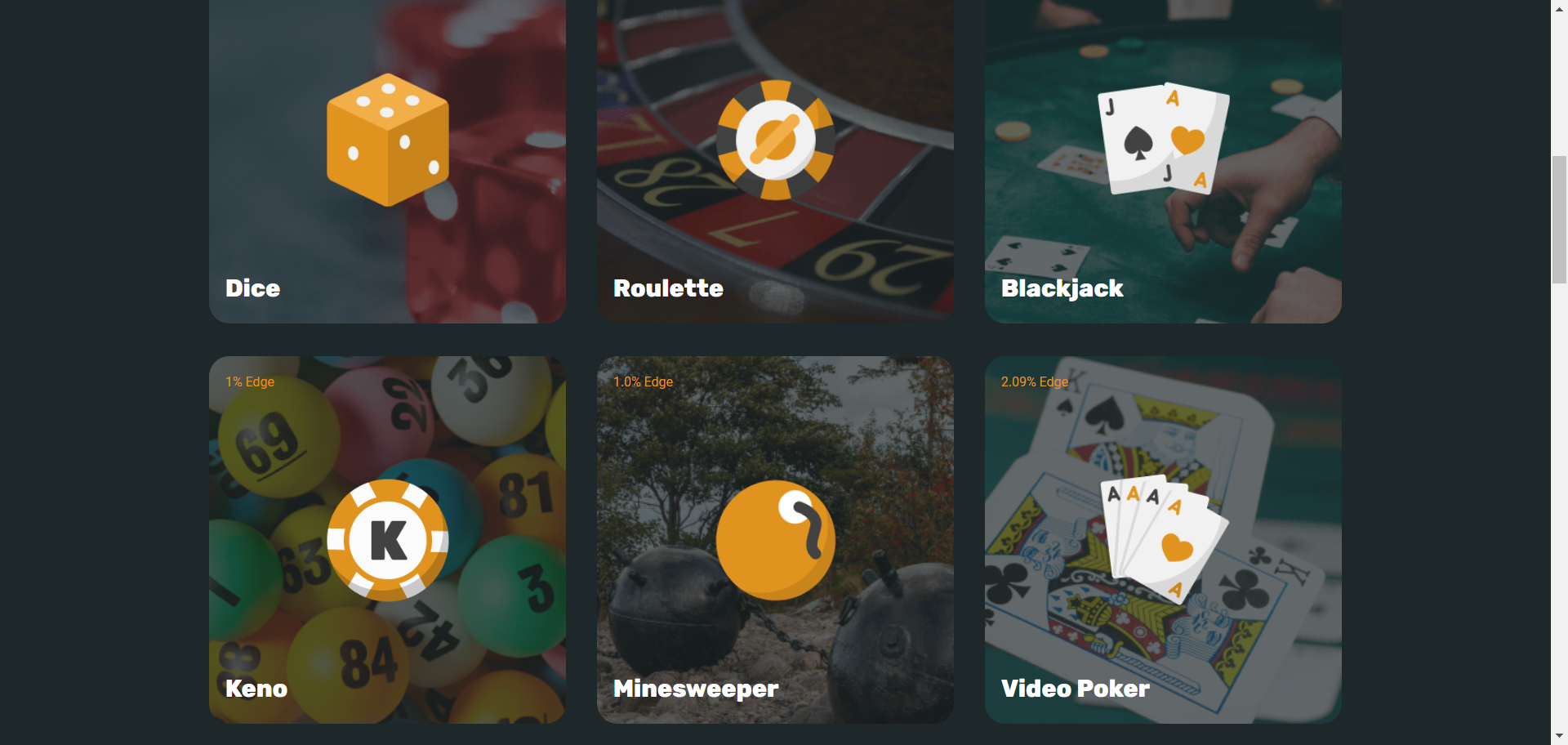 Crypto.Games Casino Screenshot