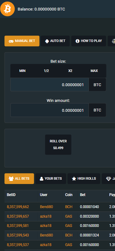 Crypto.Games Casino Screenshot