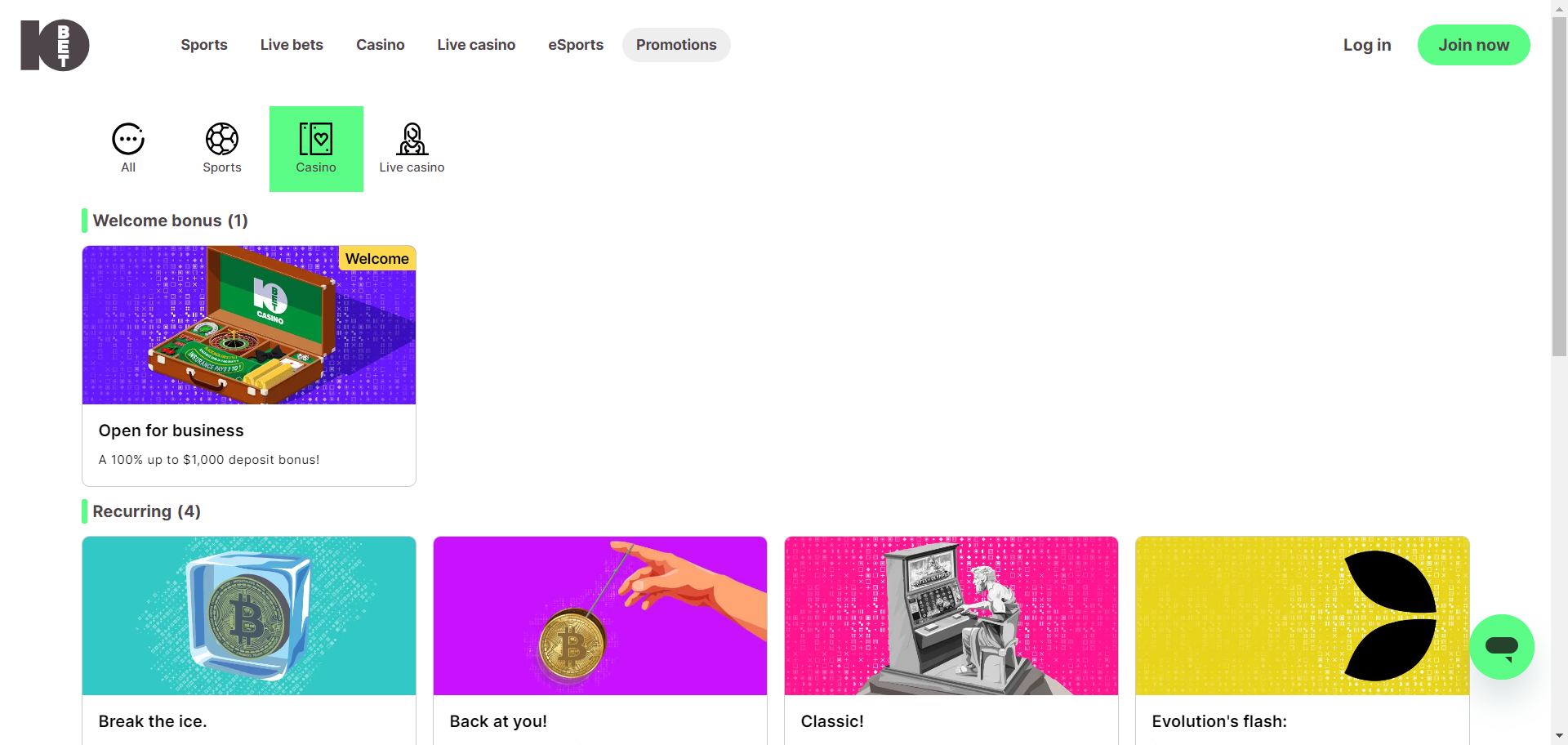 10Bet Casino Screenshot