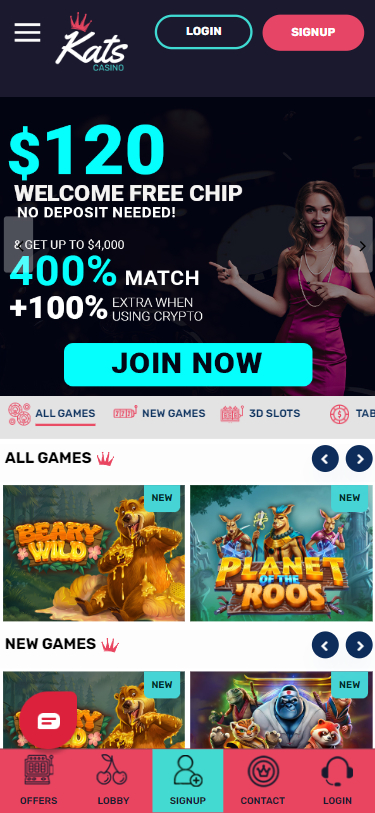 Kats Casino Screenshot