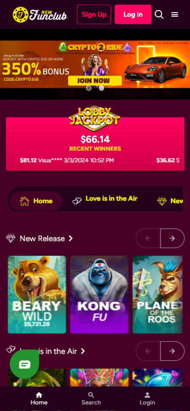 New Funclub Casino Screenshot